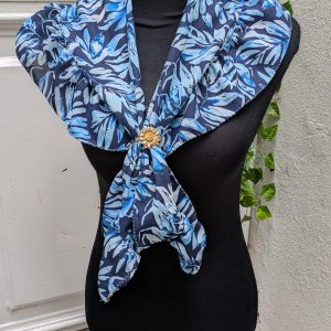 PICO FONDO AZUL MARINO Y OJAS TURQUESAS