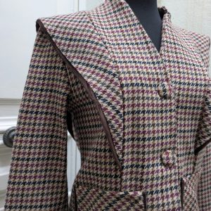 CHAQUETA CUADRO BURDEOS