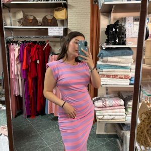 VESTIDO PUNTO RALLAS